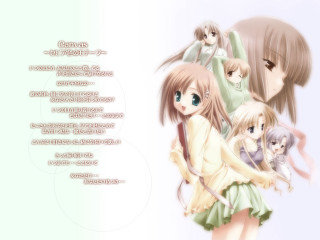 Anime girls siblings schooluniform haircolors - their back free wallpaper