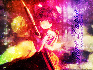 Girl sword colorful background anime - a colorful background behind her free wallpaper