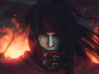 Red fire portrait ember coat - a red collar free wallpaper for desktop