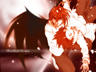 Redhair white shirt blackbird moon - a black bird free wallpaper