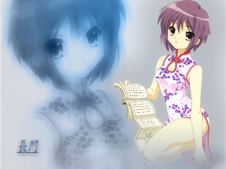 Blue hair pink dress reading - a girl free wallpaper