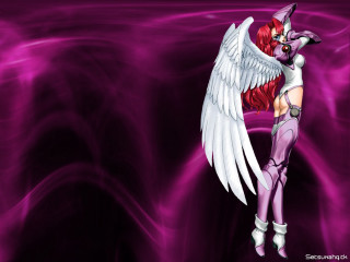 Angel wings purple background fantasy - a white angel free wallpaper