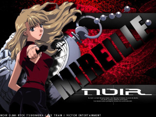 Blonde girl gun red noir - mingei free wallpaper