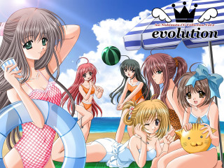 Beach girls summer umbrella bikini - top of a beach next free wallpaper