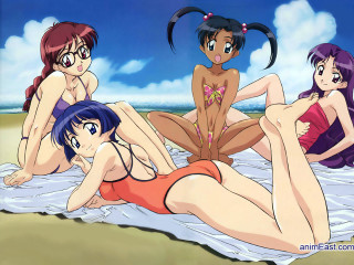 Beach group women bikini anime - top of a beach next free wallpaper