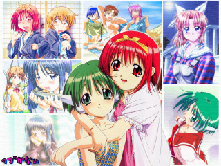 Anime hugging girls wall 1999 - net art free wallpaper for desktop