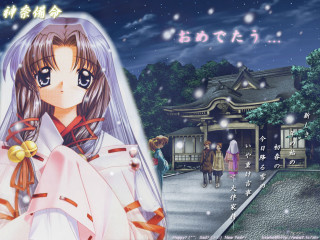 Wedding dress woman shrine fireworks - english free wallpaper