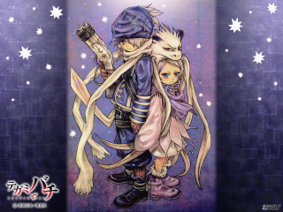 Anime couple hug stars purple - anime character free wallpaper