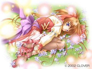 Girl flowers bow anime daisy - a bow free wallpaper for desktop