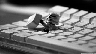 Lego stormtrooper head keyboard star - a keyboard free wallpaper