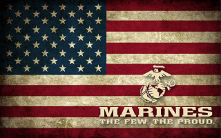 Marine emblem flag the few - a flag free wallpaper
