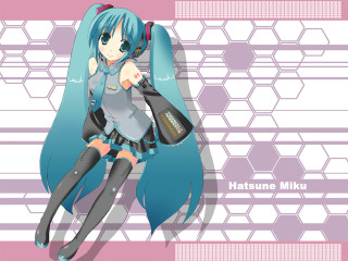 Anime girl blue hair microphone - long blue hair free wallpaper