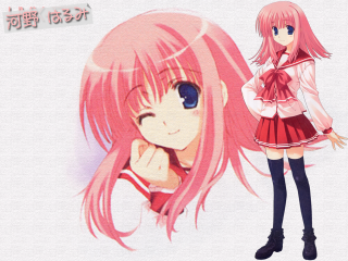 Pink hair girl anime school - anime free wallpaper