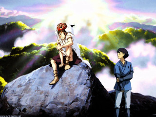 Man woman blue dress helmet - top of a rock next free wallpaper