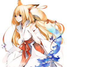 Alice prin fox ears hakama - a fan free wallpaper