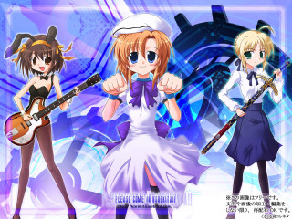 Anime girls guitars sailor haruki - their hand free wallpaper for desktop