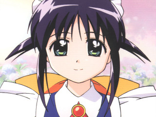 Anime girl black hair cat - a red collar free wallpaper