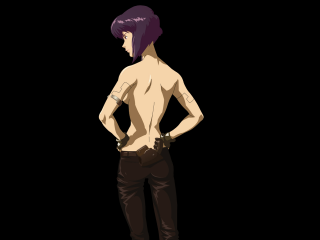 Purple haired man kusanagi motoko - purple hair free wallpaper