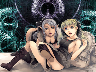 Anime girls gothic cybernetics ferris - a skirt free wallpaper