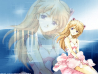 Anime couple hugging blue sky 6 - holography free wallpaper for desktop