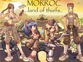 Anime girls roof morroc les - their free wallpaper