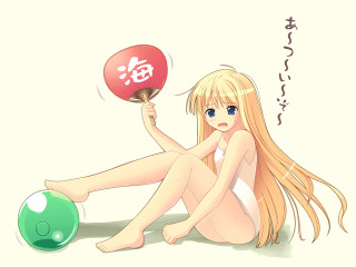 Girl balloon beachball manga summer - a balloon free wallpaper
