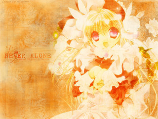 Anime girl flower bouquet wings - a anime girl free wallpaper for desktop