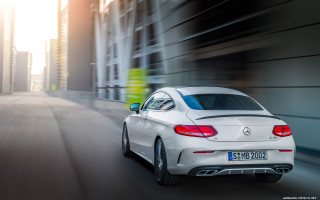 White car city street tall - both side free wallpaper