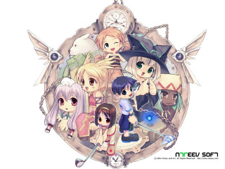 Anime clock mosaic chains magicgirls - mosaic free wallpaper