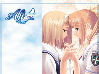 Anime sisters kissing blue sky - kyoto animation free wallpaper