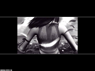 Woman crossed arms back facing - post grunge free wallpaper