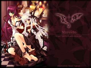 Anime gothic argyle bed wings - a bat free wallpaper for desktop