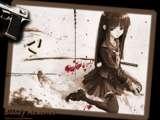 Girl blood gun screencap guro - a bloody background free wallpaper