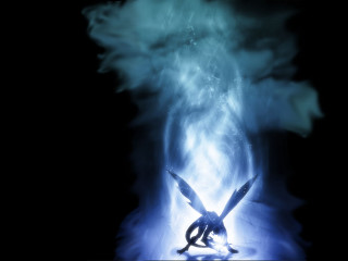 Scissors blue smoke black background - dark soul free wallpaper