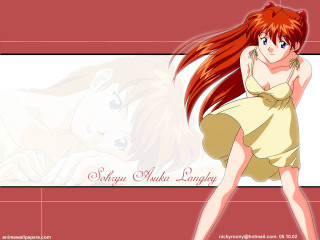 Red haired girl yellow dress - an anime drawing free wallpaper