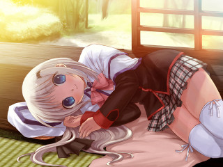 Woman laying window mouse cat - a mouse free wallpaper