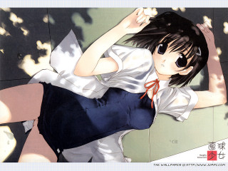 Girl schooluniform posing blackhair mangadrawing - a girl in a school uniform free wallpaper