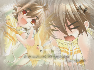 Anime children yellow cat bird - a yellow bird free wallpaper