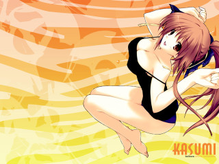 Girl flying bathing suit anime - bathing free wallpaper