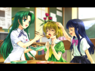 Group girls food blurry characters - food free wallpaper