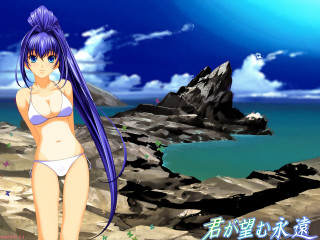 Woman beach rocky mountain summer - a rocky beach next free wallpaper