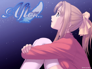 Girl ponytail dark night fireworks - a message free wallpaper for desktop