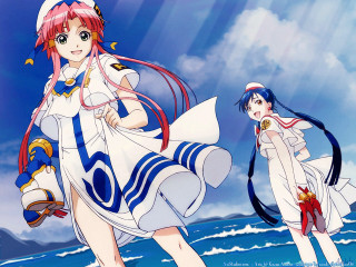 Anime girls ocean sailor uniform - the ocean free wallpaper for desktop
