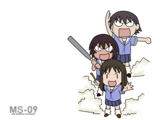 Cartoon girls baseball bat school - their other hand free wallpaper