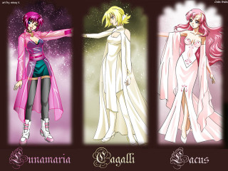 Anime girls fantasy rococo colorful - fantasy style free wallpaper