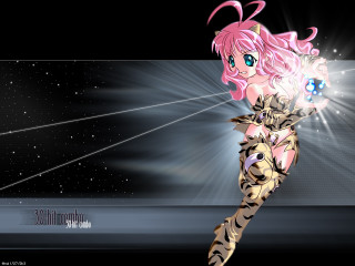 Cartoon run light shining star - shining behind her free wallpaper for desktop