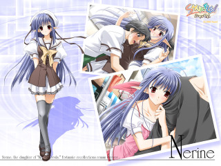 Anime couple portrait bluehair blush - a picture together free wallpaper