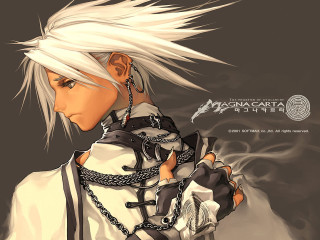 White hair chain gothic anime - white hair free wallpaper