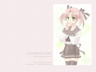 Pink haired girl green eyes 7 - chizuko yoshida free wallpaper for desktop