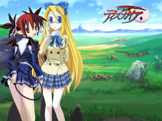 Anime girls field dog cat - the other hand free wallpaper